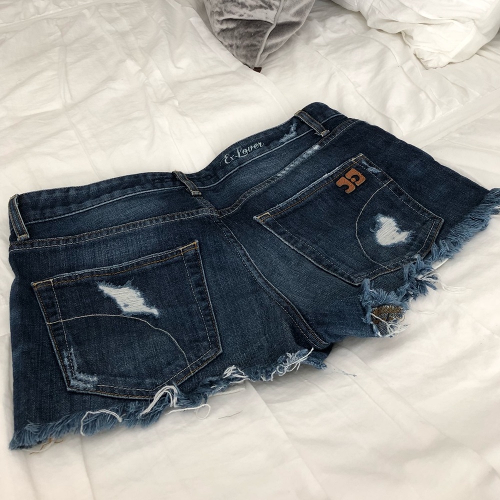 Joe’s distressed cut off denim shorts